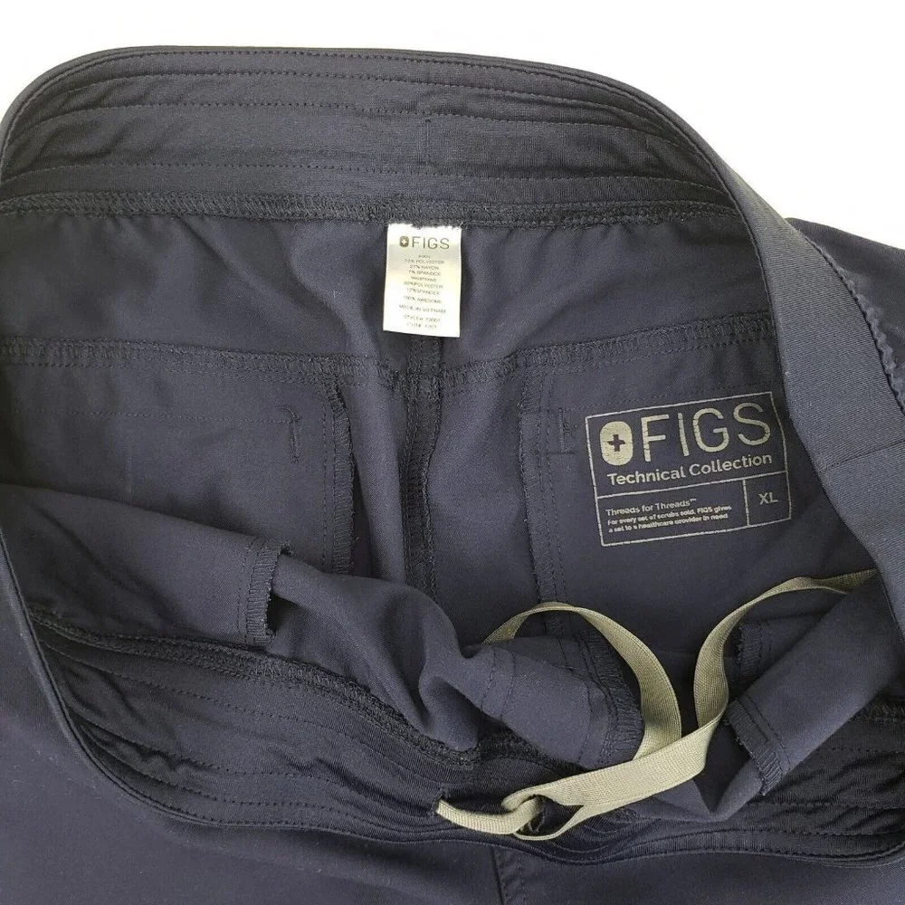 FIGS Axim Cargo Scrub Pant Mens XL Blue Double Pocket T2001 Technical Collection
